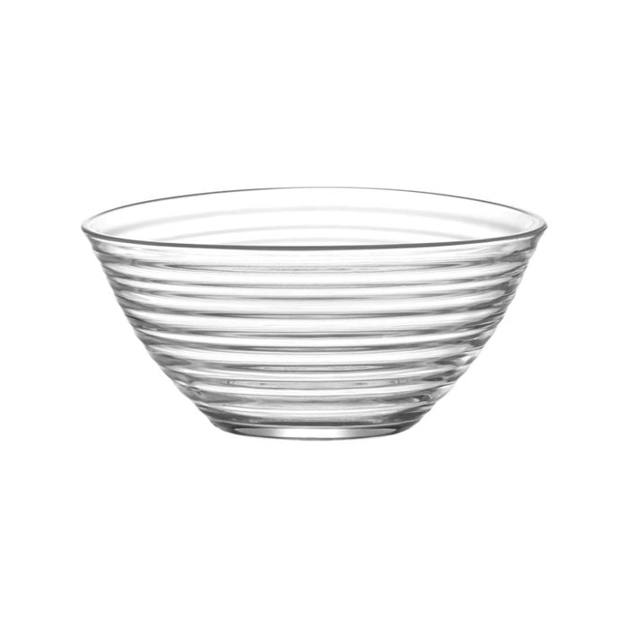 LAV Derin Glass Serving Bowl - Clear Nesting Kitchen Mixing Bowls - 300ml - 12cm