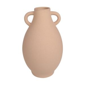 Maine & Crawford Paola 34.5cm Ceramic Textured Flower Vase Home Room Decor Beige