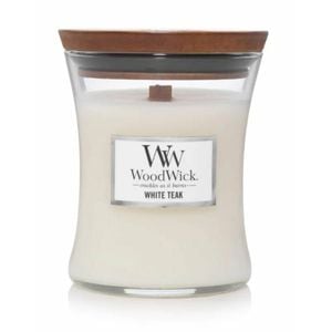 WoodWick Candle - Medium White Teak