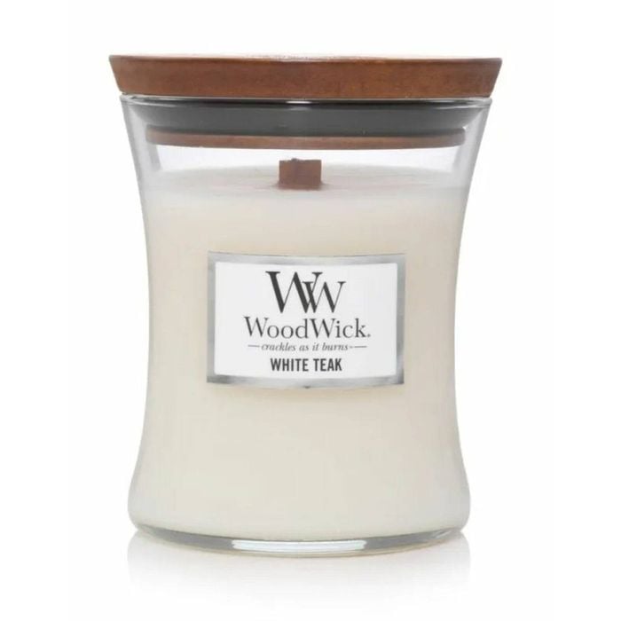 WoodWick Candle - Medium White Teak