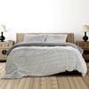 Ardor Striped Animal Faux Fur Grey Ultra Soft Quilt Cover Set Double