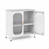 Costway Sideboard Buffet Storage Cabinet Translucent Entryway Table