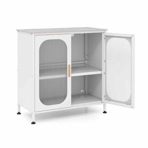 Costway Sideboard Buffet Storage Cabinet Translucent Entryway Table