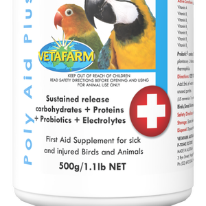 Vetafarm Poly-Aid Plus Supplement for Sick & Injured Birds & Animals 500g