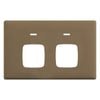 HPM LINEA Double Autoswitch Powerpoint Coverplate - Ninja Khaki