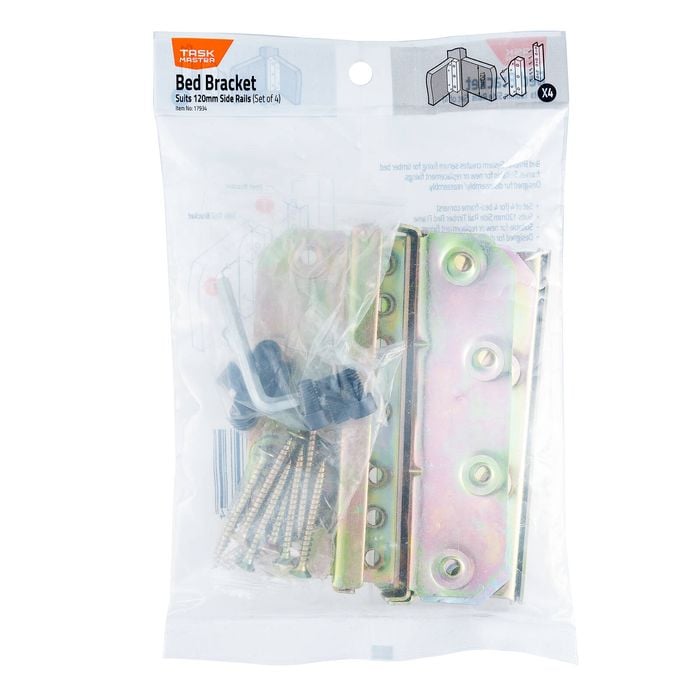 Taskmaster 120 x 40mm Bed Bracket - 4 Set