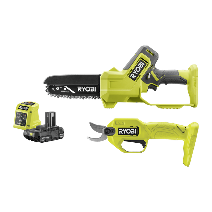 RYOBI 18V ONE+ 2-Piece Pruning 2Ah Kit