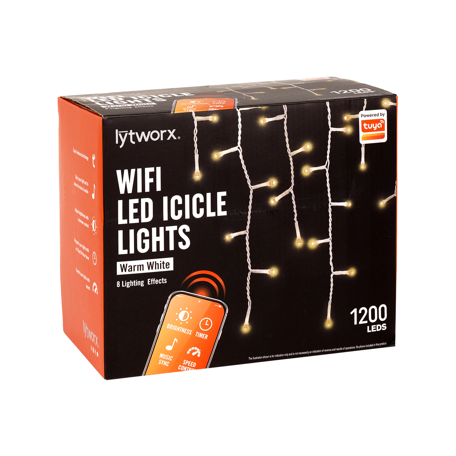 Lytworx 1200 LED Warm White Wi Fi Icicle Lights Bunnings Australia