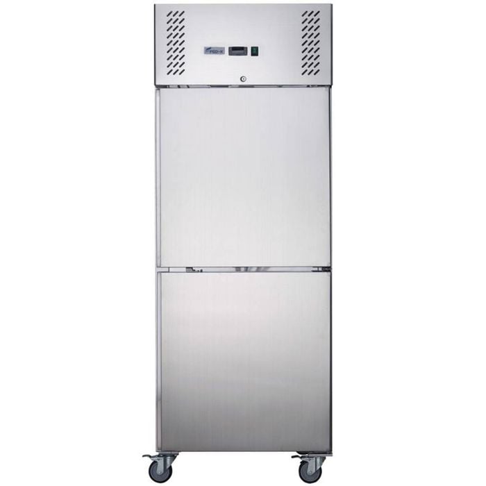 FED-X Stainless Steel Two Door Upright Freezer 388L XURF600S1V