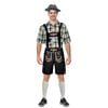 Adult Blue Cream Checkered Beer Man Oktoberfest Costume Halloween Fancy Dress L/XL 175-185cm Height