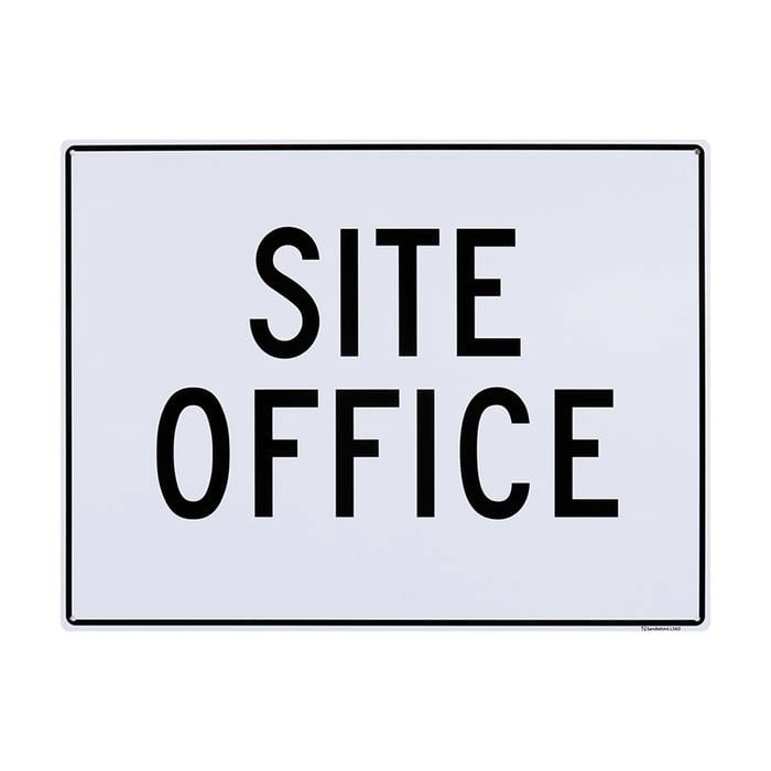 Sandleford 450 x 600mm Site Office Plastic Sign