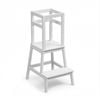 Nubicasa Kitchen Step Stool for 18+ Months, Learning Tower w/ Safety Rail White
