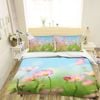 3D Pink Flower Grass 94 Bed Pillowcases Quilt King Single Size