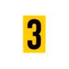 Sandleford 60 x 35mm 3 Yellow Cut Out Self Adhesive Numeral