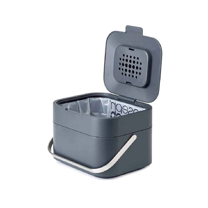Joseph Joseph Stack 4L/23.5cm Food Waste Caddy Storage w/ Handle/Lid Graphite