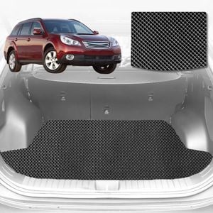 6D Diamond Car Boot Mat for Subaru Outback 4GEN2009-2014-Wagon-Cargo Mat-Black-Outback GT
