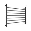 Barelli Matte Black 7 Bar Round Heated Towel Rail
