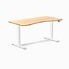 Desky Dual Sit To Stand Ergo Edge Bamboo Desk 1500x750mm White