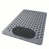 Catzon 50x80cm Square Non Slip Shower Mat With Foot Scrubber Brush-grey