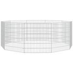 Andala Pets Free Range Animal Enclosure 10-Panel 54x60 cm Galvanised Iron