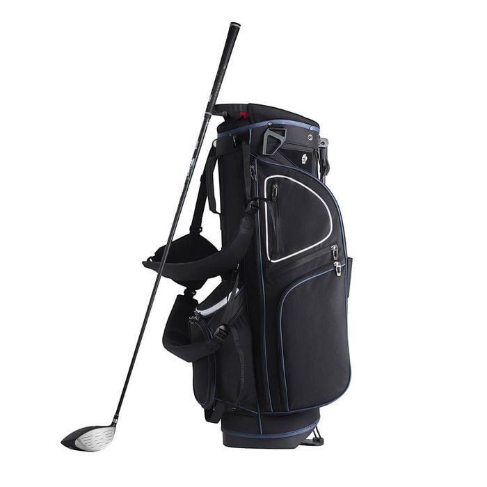 VEVOR Golf Cart Bag Black White with 14 Way Organizer Divider Top Stand for Men and Women