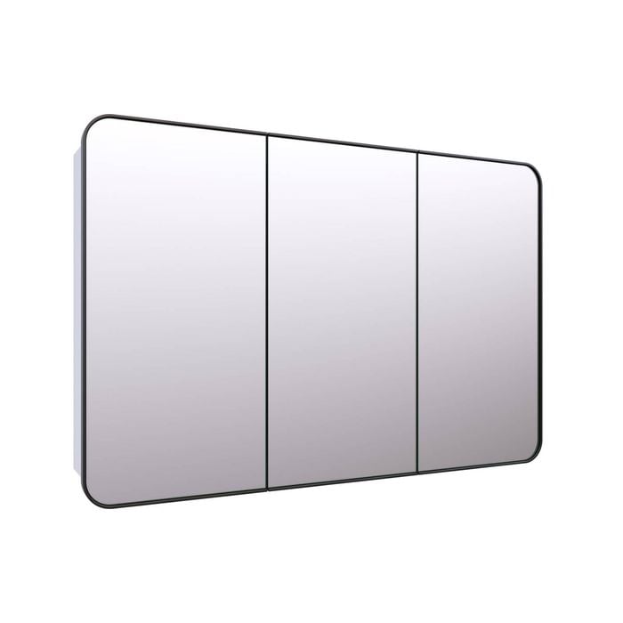 Future Glass Calla Rectangle Mirror Cabinet 800 X 1200mm - Black