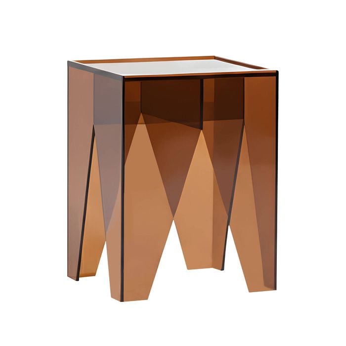 Nordhavn Modern Brown Acrylic Bedside Table