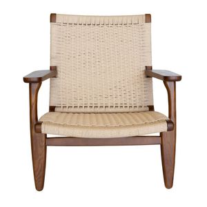 SK Designer Living | Replica Hans Wegner CH25 Easy Chair - Walnut & Natural