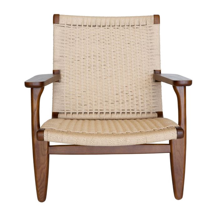 SK Designer Living | Replica Hans Wegner CH25 Easy Chair - Walnut & Natural