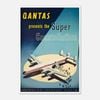 Galrie Australian Vintage Airline Poster - Classic Aviation Art Print for Home Decor, Poster Only, A2 42 x 60cm (16 x 24inch)