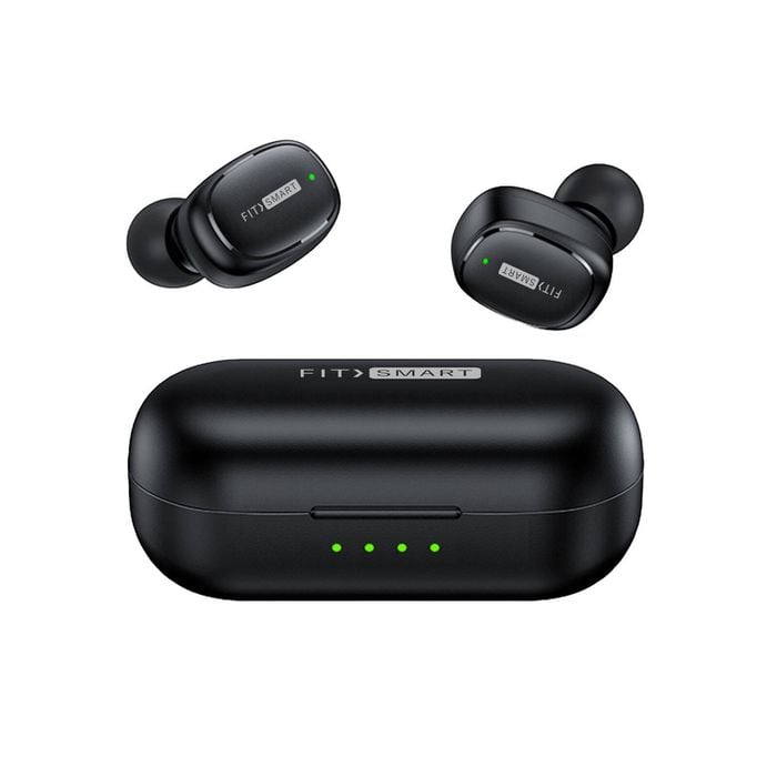 Fitsmart In-ear Buds With Charging Case Black