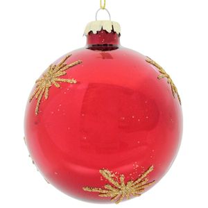 LVD Glass Bauble Scarlett Seasonal Christmas Decoration Hanging Home Decor