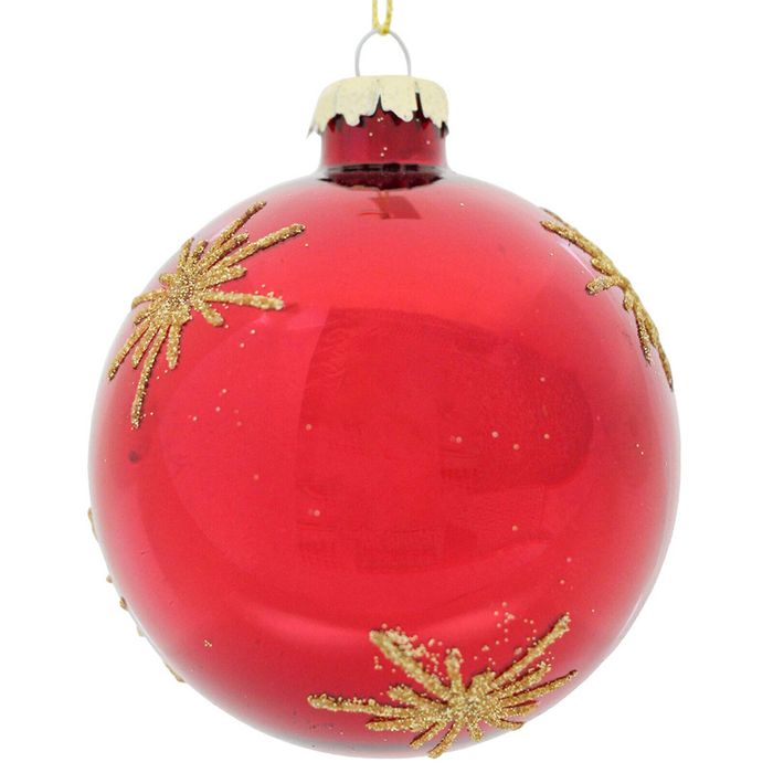 LVD Glass Bauble Scarlett Seasonal Christmas Decoration Hanging Home Decor