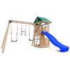 Lifespan Kids Montrose Swing Set Cubby Play Centre With 2.2m Blue Slide