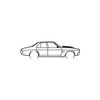 Ignite Laser Holden HQ Sedan Silhouette Metal Wall Art Coated Black 15.7inch/40cm