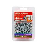 Zenith 12G x 20mm Galvanised Hex Head Metal Screw - 50 Pack