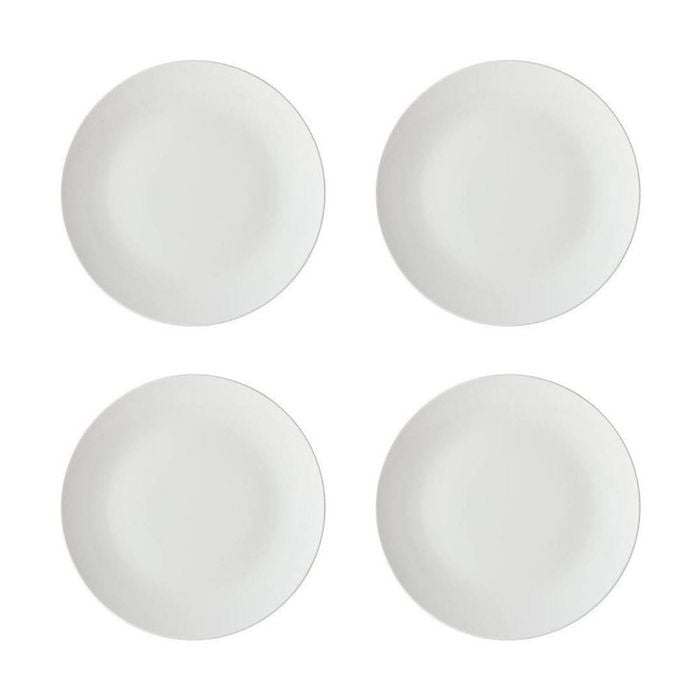 4x Maxwell & Williams White Basics Coupe Dinner Plate Sturdy And Stylish 27.5cm