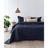 Bambury Herringbone Embossed Coverlet - Navy - Queen/king