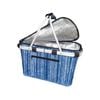 Sachi Insulated Carry Basket with Lid - Blue Stripe