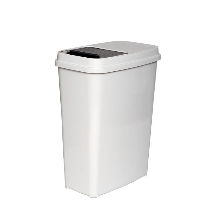 Willow 30L White/Charcoal Slide Top Bin