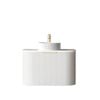 Attica 750mm Matte White Bentwood Fluted Curve Wall Hung Vanity With Carrara Top
