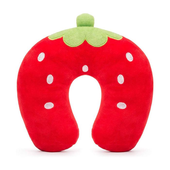 Catzon Animal Travel Pillow for Kids Soft Neck Head-Strawberry