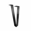 Adoored Black Steel Angled Flat Bar Furniture Leg