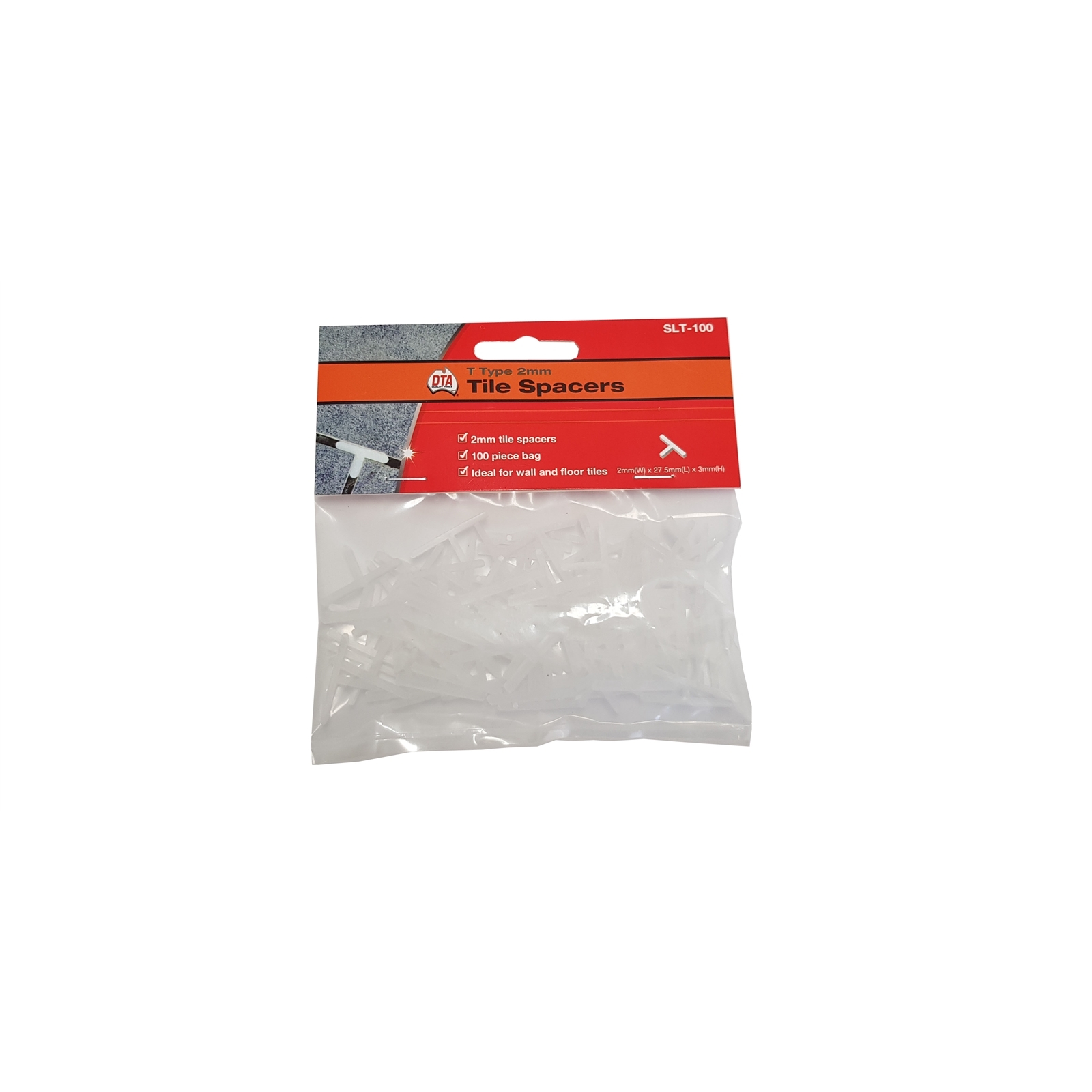 DTA 2mm T Shape Tile Spacers 5000 Piece Bucket Bunnings Australia