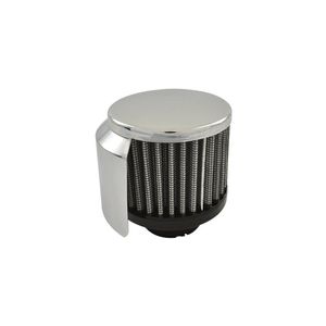 Chrome Clamp-on Filter Breather with Hood