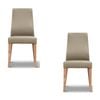 Rosemallow 2pc Set Pu Leather Dining Chair Silver