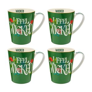 4x Maxwell & Williams Wicked Themed Conical Drinking Mug Feel 450ml