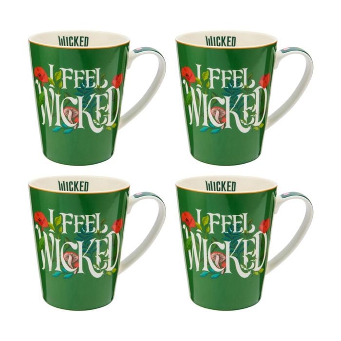 4x Maxwell & Williams Wicked Themed Conical Drinking Mug Feel 450ml
