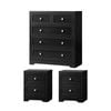 Oikiture 5 Chest of Drawers and 2 Bedside Tables Furniture Set