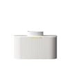 Attica 900mm White Matte Bentwood Fluted Vanity With Pure White Stone Top